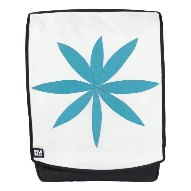 Backpack with Turquoise Star Design (Front)