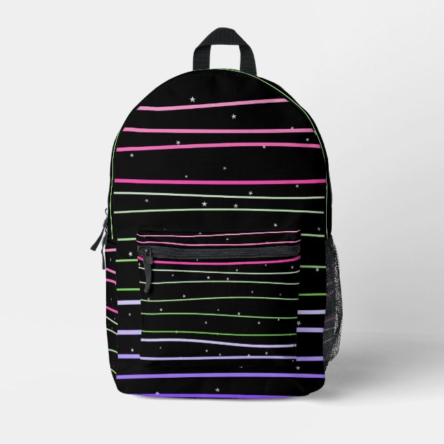 Backpack with wavy line stars (Front)