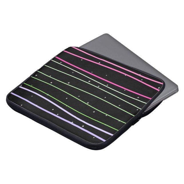 Backpack with wavy line stars laptop sleeve (Front Top)