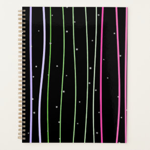Backpack with wavy line stars planner