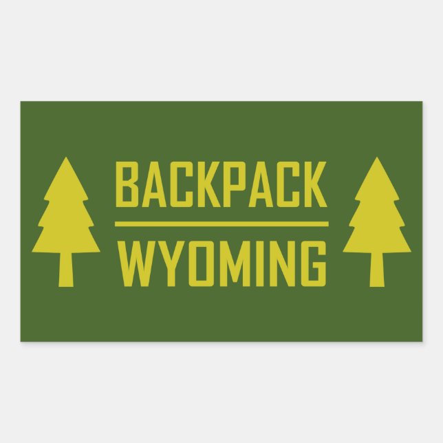 Backpack Wyoming Rectangular Sticker (Front)
