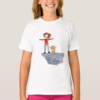 Backpacker ABCs Girl on Rock T-shirt