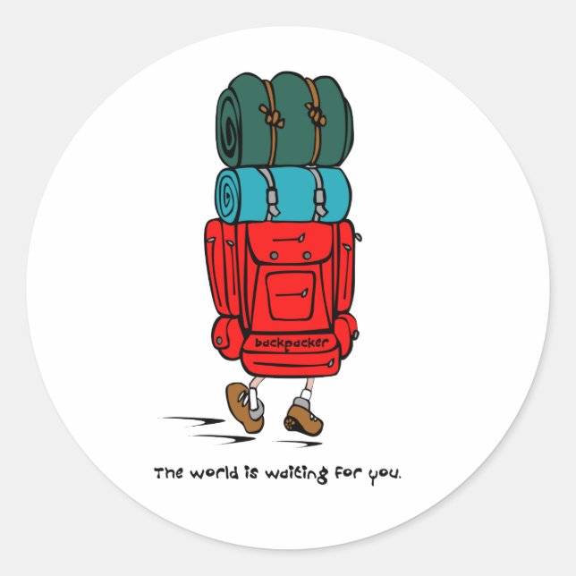 Backpacker Classic Round Sticker (Front)