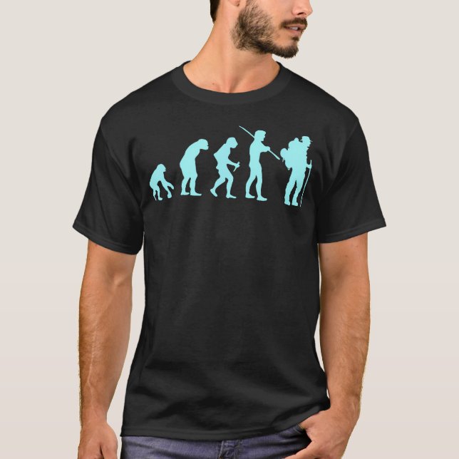 Backpacker Evolution Nature Lover Gift - Hiking Ca T-Shirt (Front)
