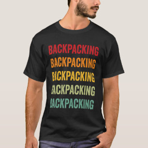 Backpacking Backpacking Hobbyist Rainbow Design T-Shirt