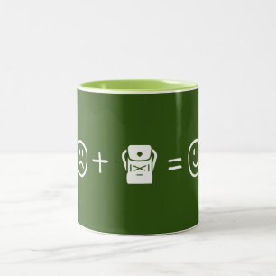 Backpacking Makes You Happy Two-Tone Coffee Mug