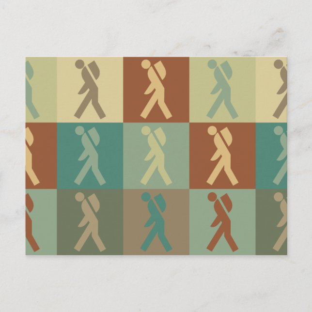 Backpacking Pop Art Postcard (Front)