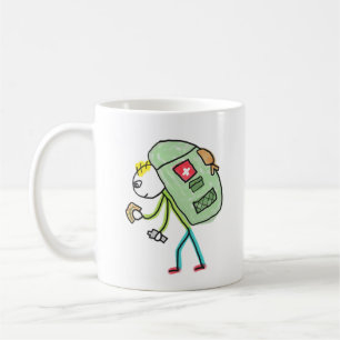 Backpacking Stickman Coffee Mug