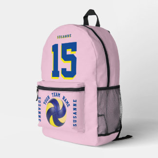 Backpacks Girls Volleyball  blue Rose Pink sporty 
