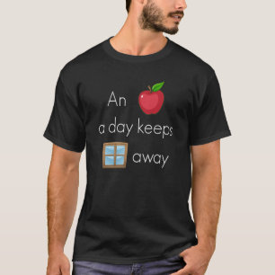Backprint An Apple a day keeps windows away PC T-Shirt