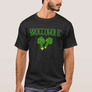 Backprint Broccholic Vegan Meatless and broccoli T-Shirt