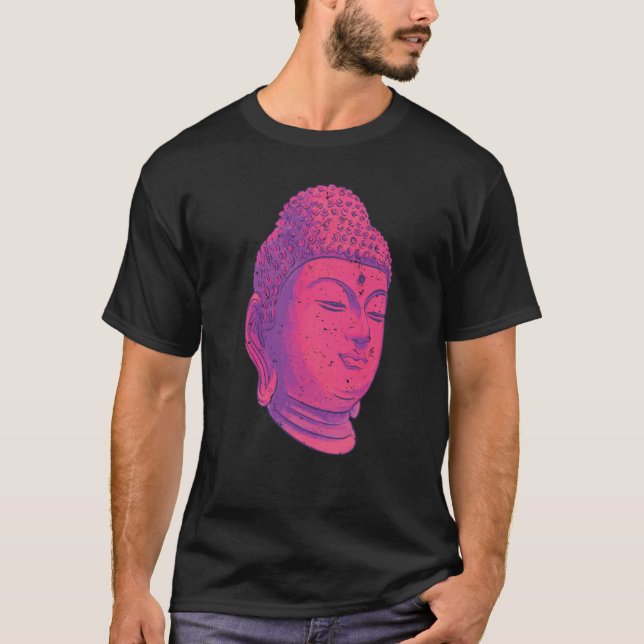 Backprint Buddha head holiness and chakra T-Shirt (Front)
