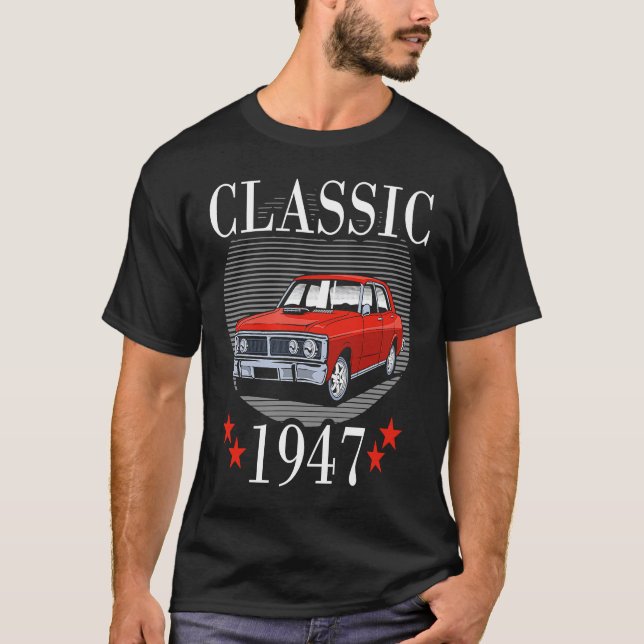 Backprint Classic 1947 Vintage Car T-Shirt (Front)
