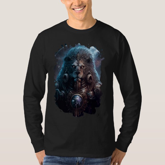 Backprint Epic Leo the zodiac sign of strength 2 T-Shirt (Front)