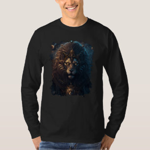 Backprint Epic Leo the zodiac sign of strength T-Shirt