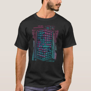 Backprint Futurism Vaporwave Music DJ Tabs Synthwa T-Shirt