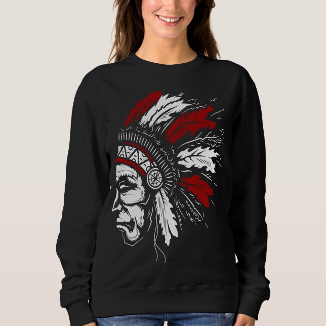 Backprint Indian headpiece Sweatshirt (Front)