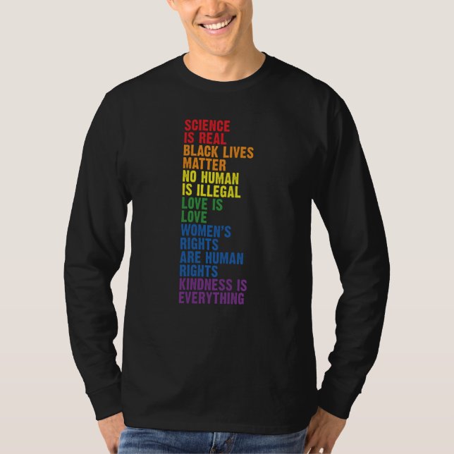 Backprint Kindness is everything LGBTQ+ Pride  1 T-Shirt (Front)