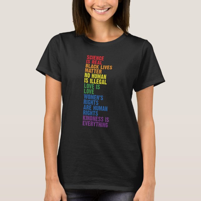 Backprint Kindness is everything LGBTQ+ Pride  1 T-Shirt (Front)
