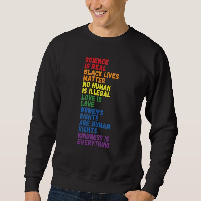 Backprint Kindness is everything LGBTQ+ Pride  3 Sweatshirt (Front)