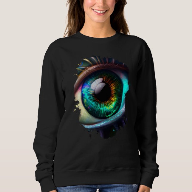 Backprint rainbow eye the beauty in the dark sweatshirt (Front)