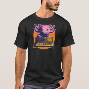 Backprint, Synthpop New-Wave-Music Axolotls-Pets S T-Shirt