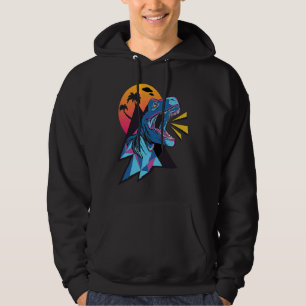 Backprint T Rex Tyrannosaurus Dinosaur Retro Hoodie