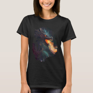 Backprint The dark fire breathing dragon T-Shirt