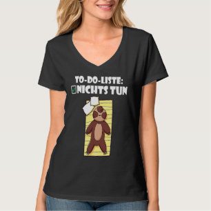 Backprint To Do List Do Nothing  Sloth T-Shirt