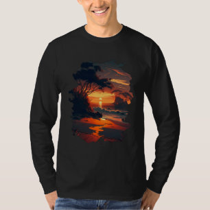 Backprint Tropical dream beach Relaxation on sea o T-Shirt