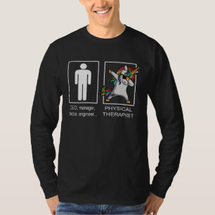 Backprint Unicorn Physiotherapy Physio Physiothera T-Shirt