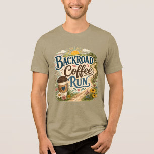 Backroad Coffee Run Country Folk Sunrise Tri-Blend Shirt