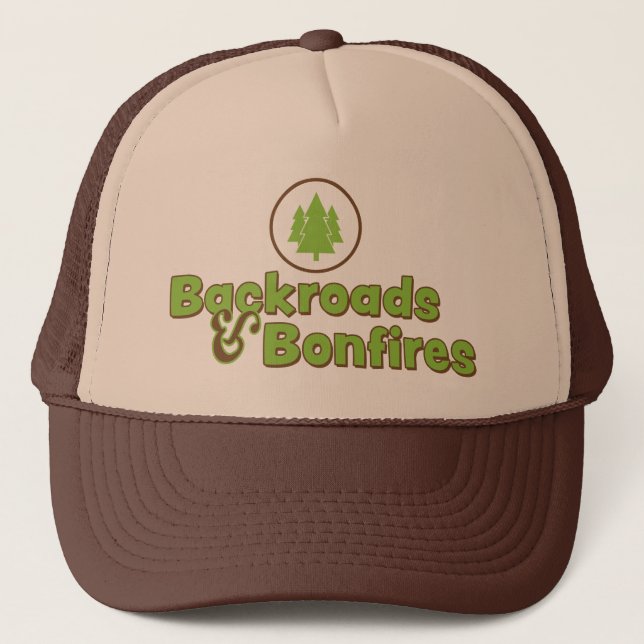 Backroads & Bonfires Trucker Hat (Front)