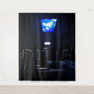 backrooms aesthetic liminal space abandoned tapestry