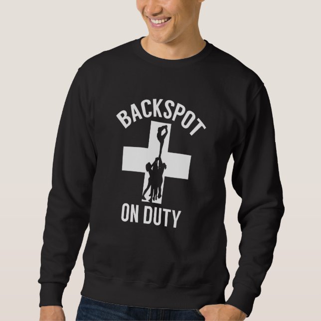 Backspot On Duty Cheerleading Coach and Cheerleade Sweatshirt (Front)