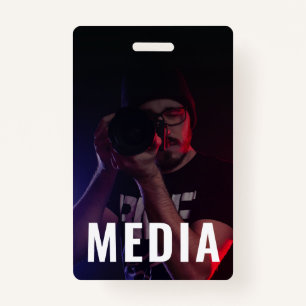 Backstage Pass Media ID Badge with Photo
