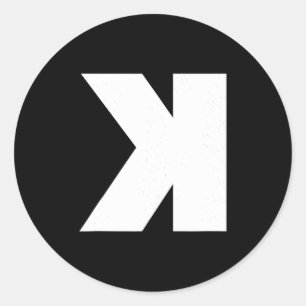 Backwards K Strikeout Baseball Softball Pitcher T  Classic Round Sticker