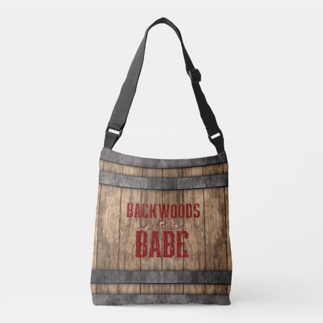 Backwoods Babe Whiskey Keg  Crossbody Bag (Front)