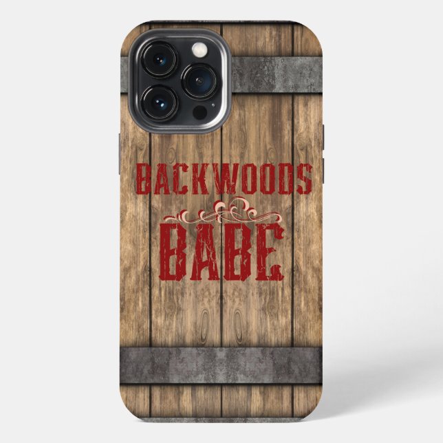 Backwoods Babe Whiskey Keg  iPhone Case (Back)