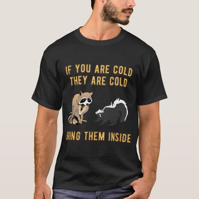Backyard Animals Meme Funny Racoon Skunk Gift T-Shirt (Front)