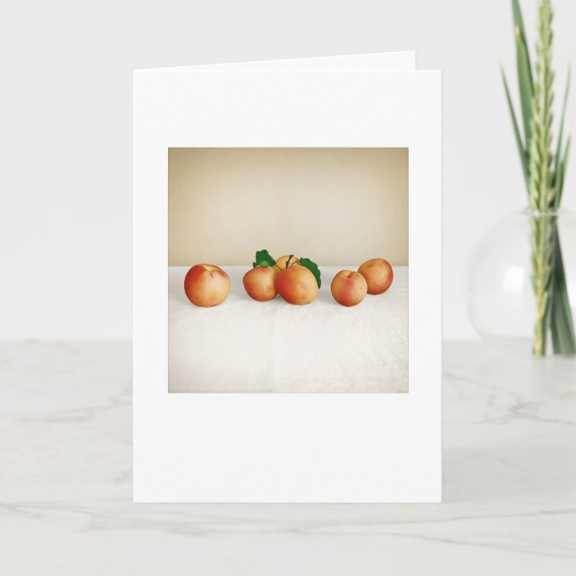 Backyard Apricots Still-Life Blank Greeting Card (Front)