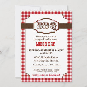 Backyard Barbecue, BBQ Invitation, Rustic Country Invitation