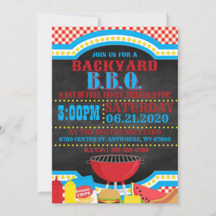 Backyard barbecue invitation