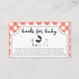 Backyard BBQ Baby Shower Books for Baby Business Card
