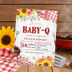 Backyard BBQ Baby Shower Invitation