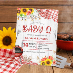 Backyard BBQ Baby Shower Invitation
