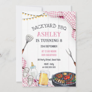 Backyard BBQ Birthday Invitation