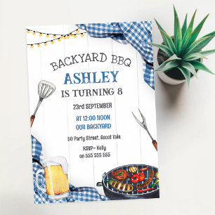 Backyard BBQ Birthday Invitation