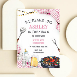 Backyard BBQ Birthday Invitation