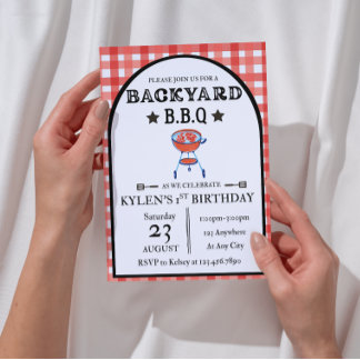 Backyard BBQ Birthday Invitation | Editable 5x7